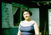 Saipan 1956 Collection, No. 89 Woman In Black And White Dress 